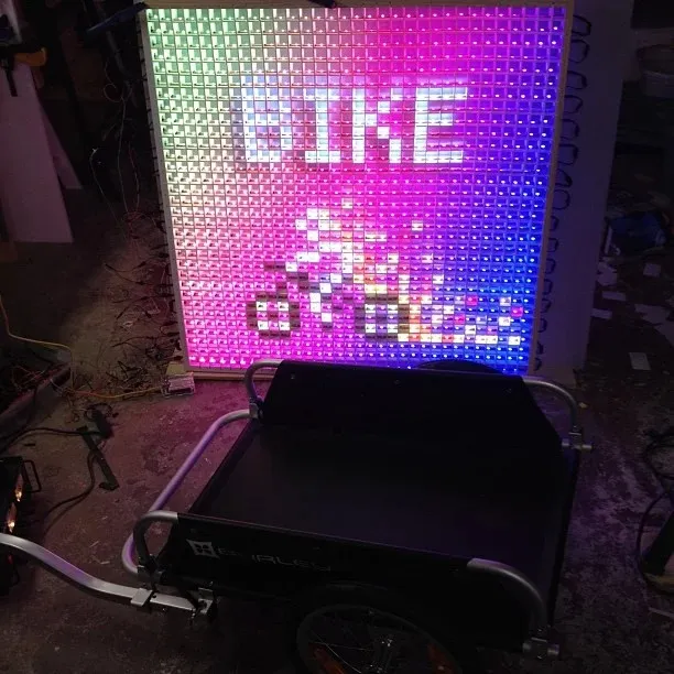 The Blitter Bike during assembly