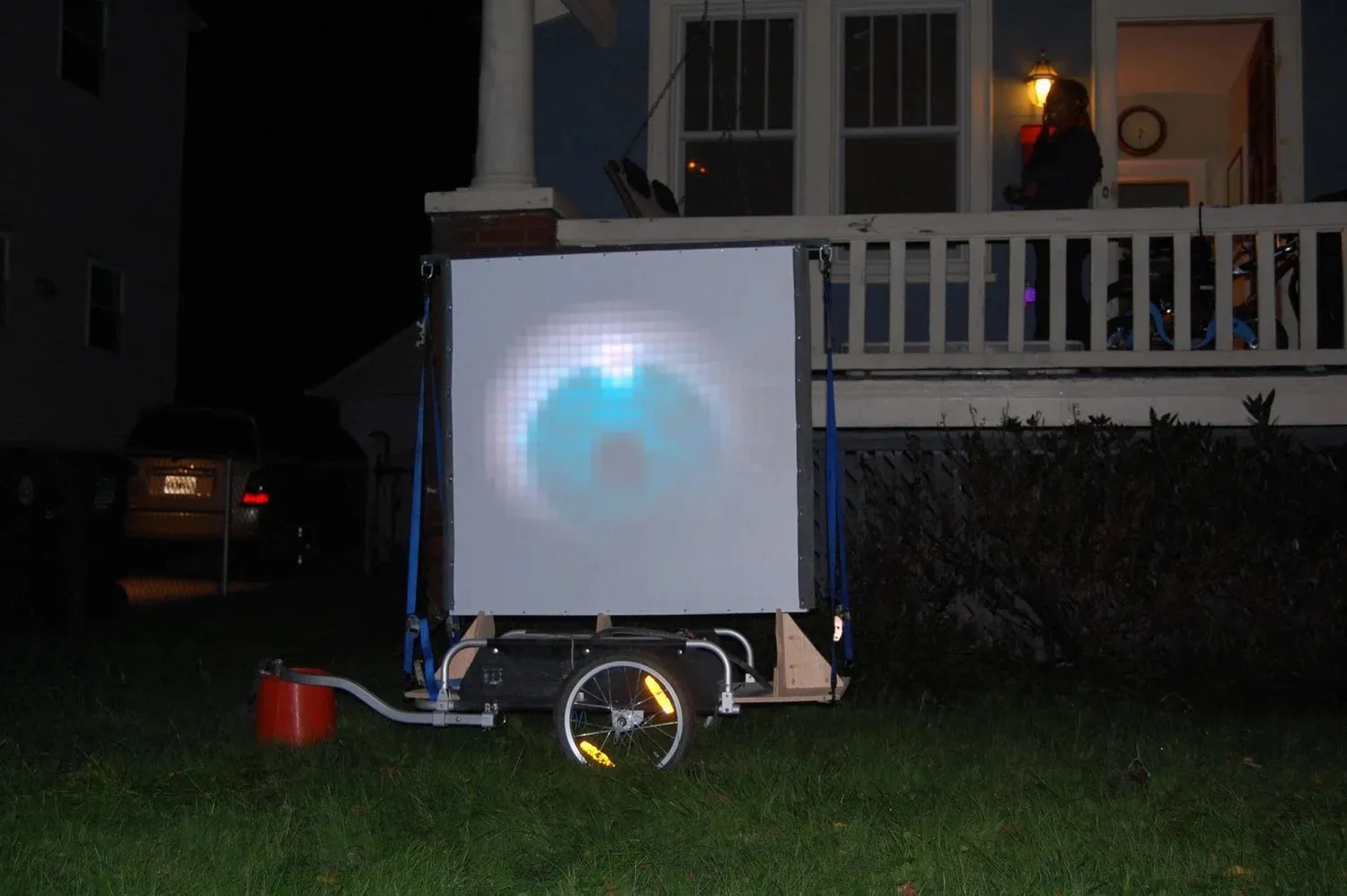 The Blitter Bike displaying an eyeball