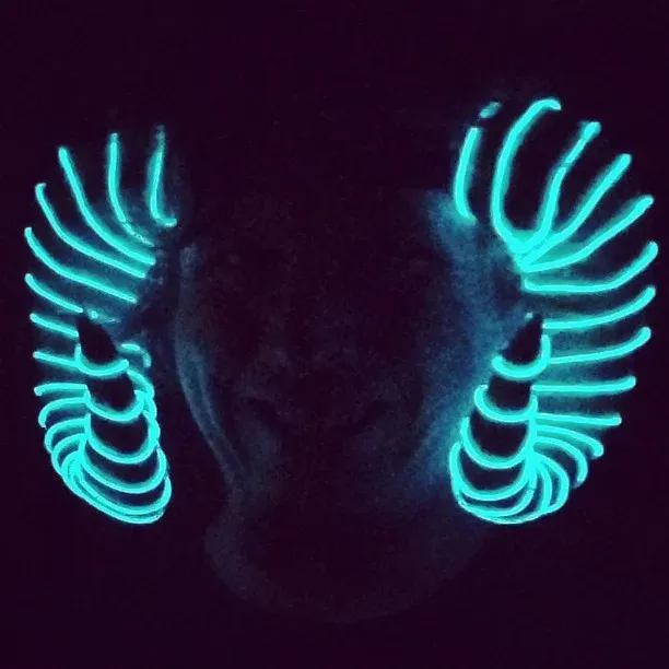 EL wire ram horns