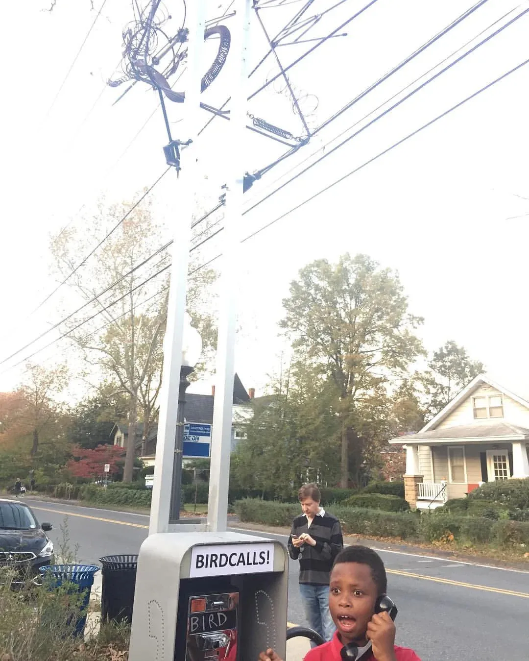 A boy listening to Birdcalls